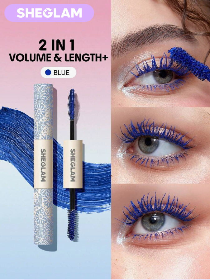 Mascara Tout-En-Un Volume Et Longueur-Bleu
